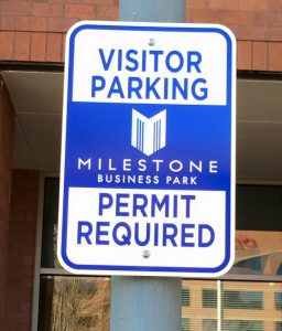 custom outdoor parking sign